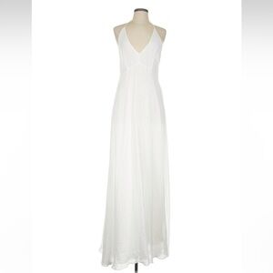 White Halter Maxi Dress